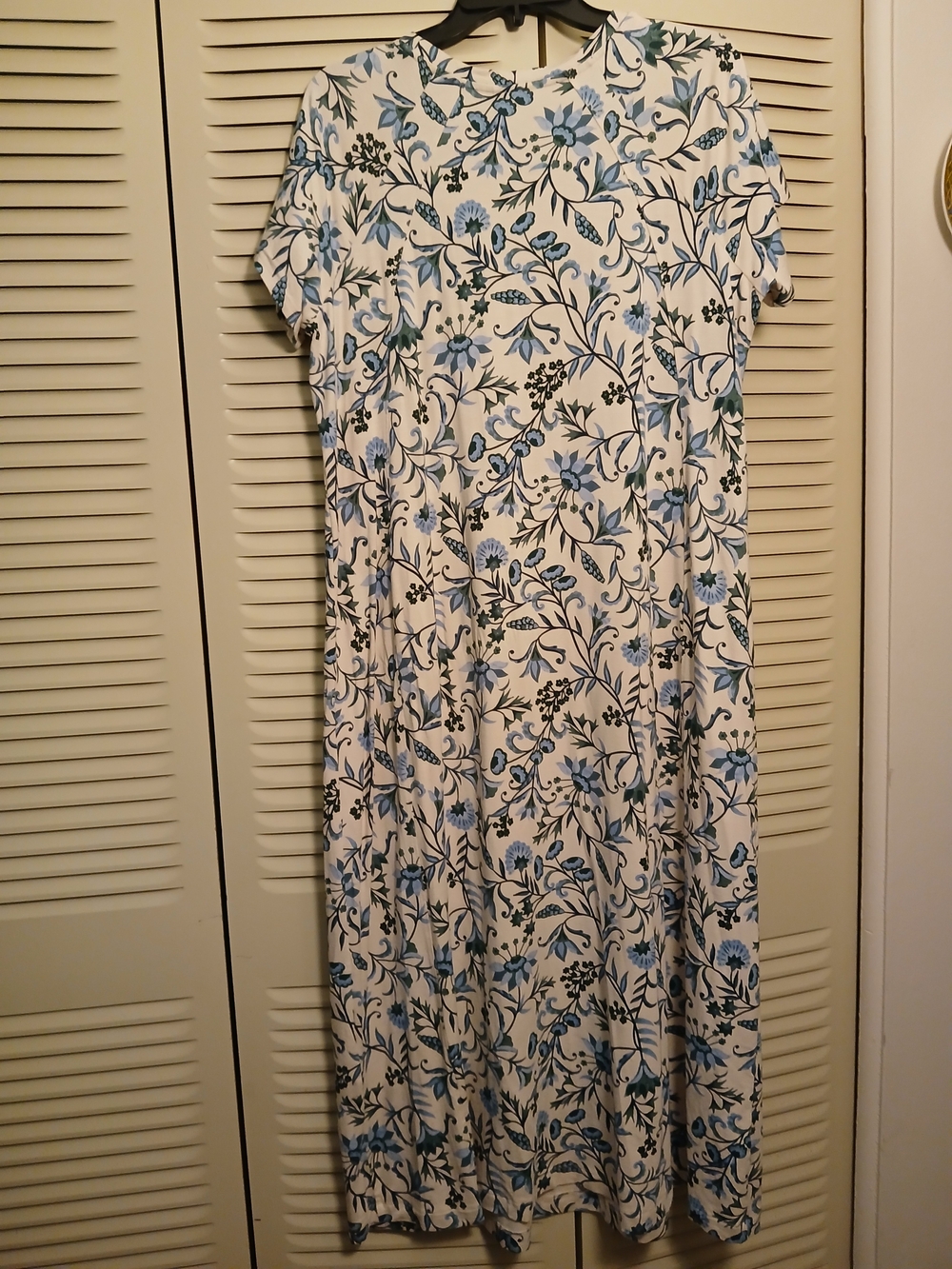 J.Jill Barley Cheerful Vines Knit Seamed Maxi Dress